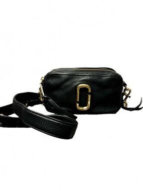 Marc Jacobs Softshot Black Leather Crossbody bag